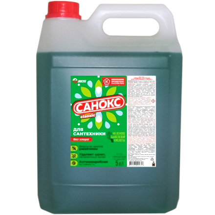 Чистящее средство для сантехники Санокс, гель, 5л