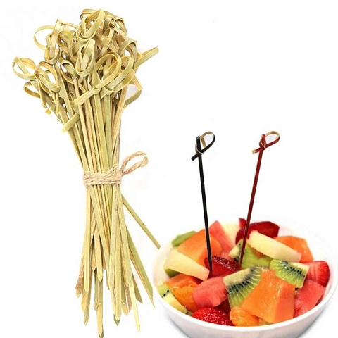 Пика бамбуковая Узелок 6см, 100шт