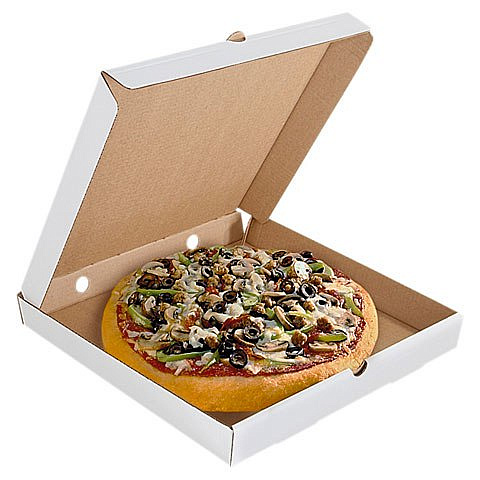 Коробка под пиццу, 350*350*40мм/ белый