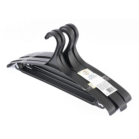 Вешалка-плечики МИ_Elfe 92906 пл.д/в од. 440мм.черная р 48-50, 5шт/уп
