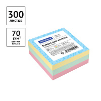 Самоклеящийся блок OfficeSpace, 76*76мм, 300л., 3 цвета