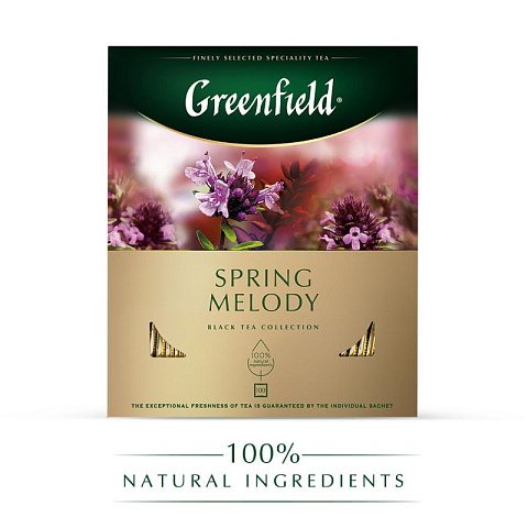 Чай Greenfield Spring Melody черный фольгир. 100пак/уп