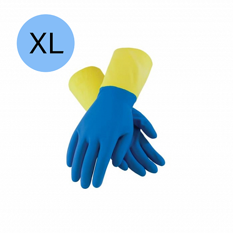 Перчатки резиновые хозяйственные c х/б напылением XL, 65 гр, пара