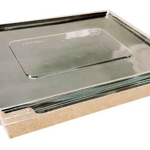 Салатник с прозрачной крышкой, 1000мл/ черный