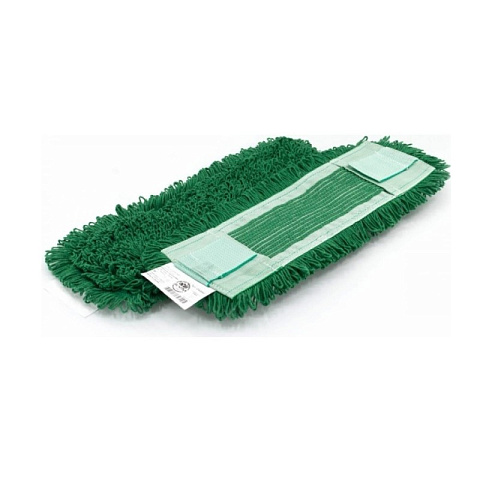 Насадка МОП плоский 40х13см ухо+карман хлопок зеленый