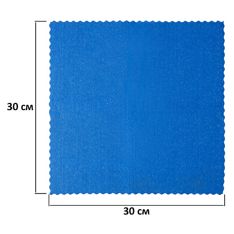 Салфетка для уборки микрофибра с пропиткой PVA синяя, 30*30см