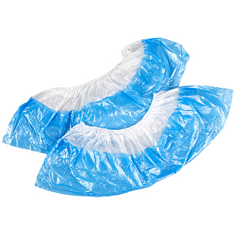 Бахилы одноразовые "Двойные", 80мкм, 7г, ПНД (25 пар в упаковке)