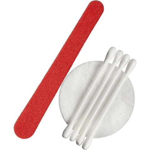 Косметический набор в картоне ЭКО( 4 ватных палочки, 2 ватных диска,пилочка)