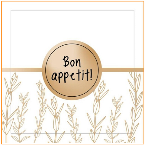 Салфетка влажная антибактериальная в инд. уп-ке BON APPETIT белая