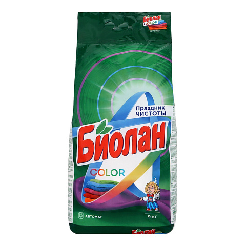 Порошок для машинной стирки Биолан "Color", 9кг