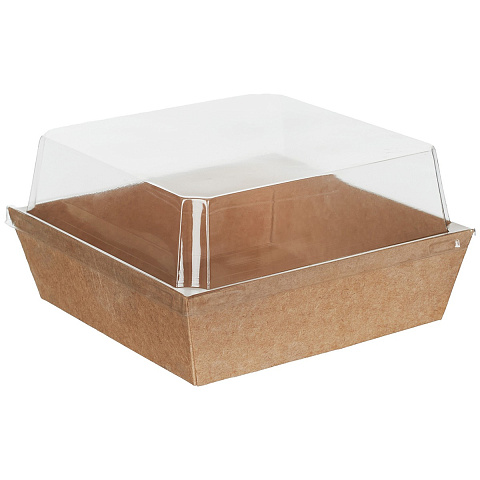 Салатник с крышкой, 550 мл, крафт