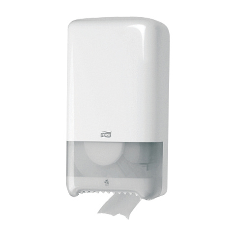 Диспенсер для туалетной бумаги в mid-size рулонах Tork "Elevation"(Т6) пластик, механический, белый