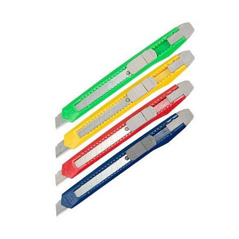 Нож канцелярский 9мм OfficeSpace, с фиксатором, европодвес