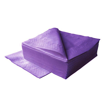 Салфетки бумажные Ресторатор 33*33 2 сл. 200л. фиолетовый
