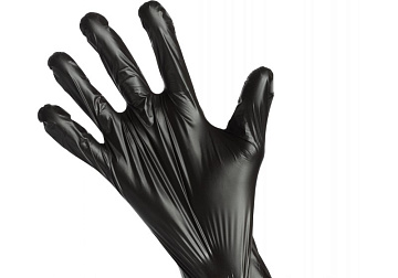 Перчатки одноразовые эластомер L, черные 50 пар