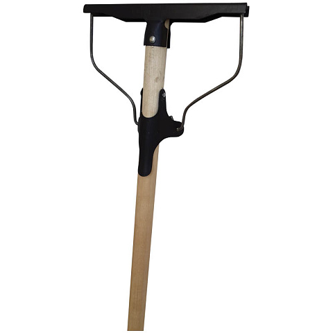 Швабра Экомоп универсальная, металлическое крепление, с деревянной ручкой, 120см