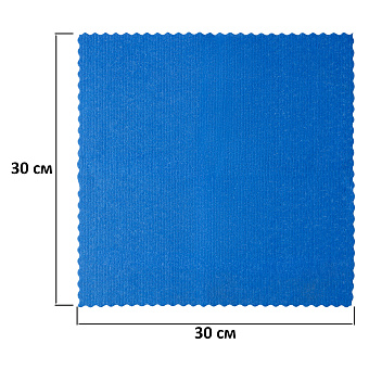 Салфетка для уборки микрофибра с пропиткой PVA синяя, 30*30см