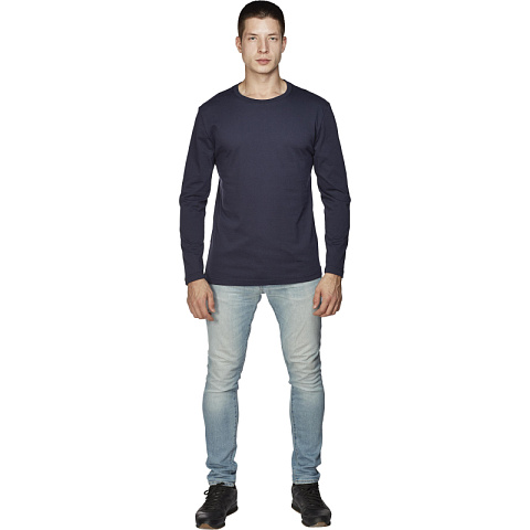 Футболка (160 г.) с длинным рукавом т.-син.(L)