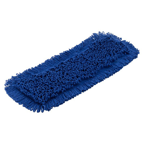 Насадка МОП плоский 40х13см ухо+карман хлопок синий 