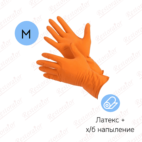 Перчатки резиновые хозяйственные с х/б напылением M, пара