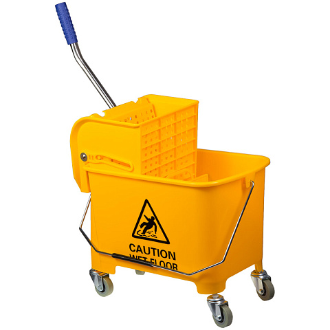 Тележка уборочная 2 секции, 20л, прямоугол., механич. отжим