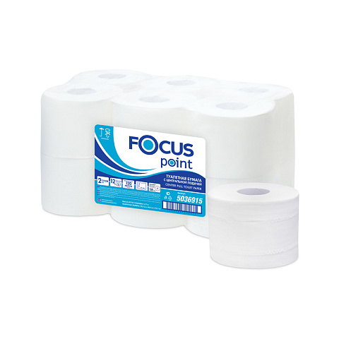 Бумага туалетная Focus Point 2-слоя, 120м, ЦВ