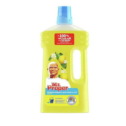 Средство для мытья пола и стен Mr. Proper жидкость лимон 1л