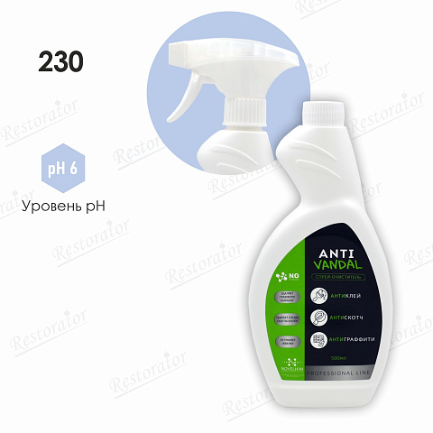 NG Antivandal 0,5 л Жидкое антивандальное средство, антиклей, антискотч, антиграффити спрей 230