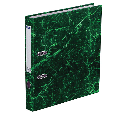 Папка-регистратор OfficeSpace 50мм, мрамор, зеленая 