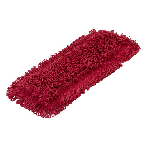 Насадка МОП плоский 40х13см ухо+карман хлопок красный 