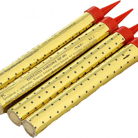 Свеча-фонтан настольная, ассорти, 15см, 60 сек 4шт.