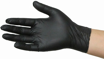 Перчатки нитрил черные XL (50 пар)