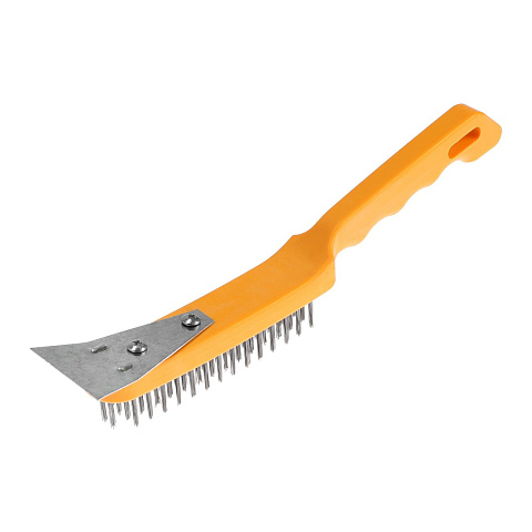 Щетка металлическая со шпателем 5-рядная