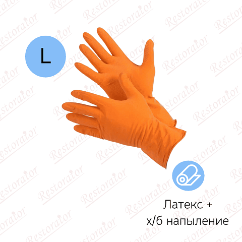 Перчатки резиновые хозяйственные с х/б напылением L, пара