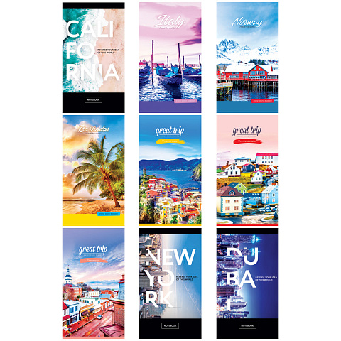 Блокнот А6 24л. на скрепке ассорти