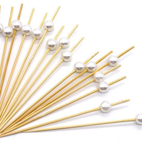 Пика бамбуковая "Жемчужина", 12см/ 100шт