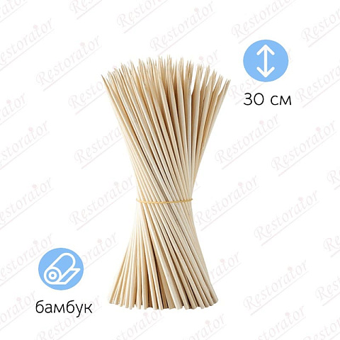 Шампуры для шашлыка бамбуковые, 30см/ 100шт