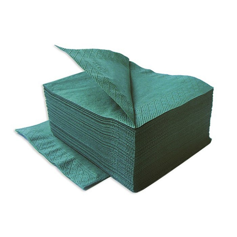 Салфетки бумажные Ресторатор 24*24 2 сл. 230л. зеленые